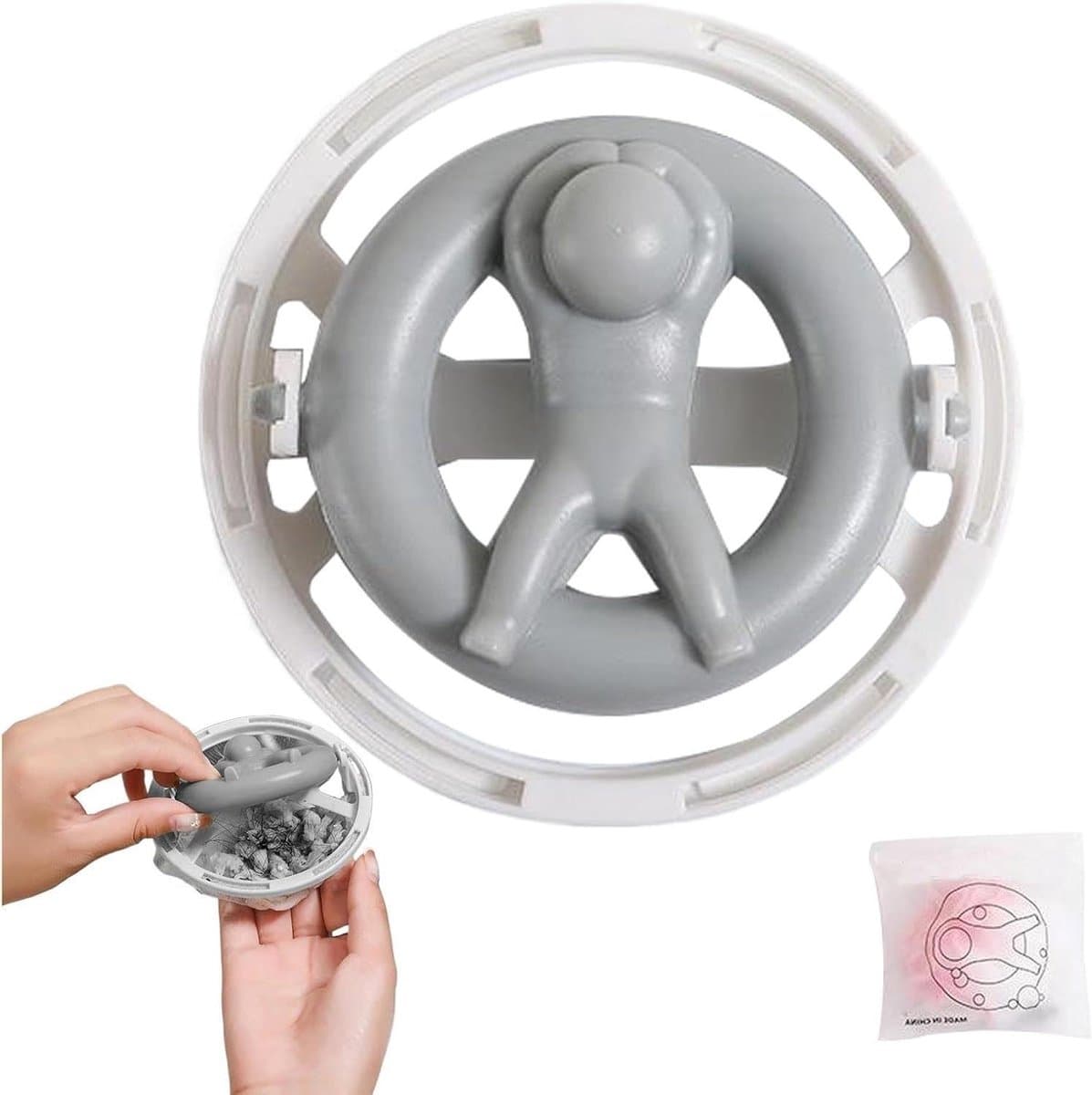 Wasmachine Pluisvanger - Haarfilter Drijvend - Kleding Schoon Houden - Herbruikbaar Anti-klit - 23 x 20 x 6 cm — afbeelding 1