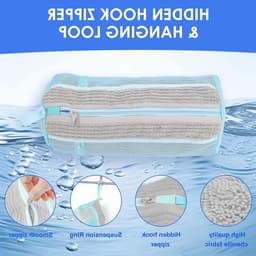 Schoenwaszakken met Rits - 2 Stuks voor het Wassen van Schoenen en Inlegzolen in de Wasmachine, Bescherming en Lintverwijdering — thumbnail 2
