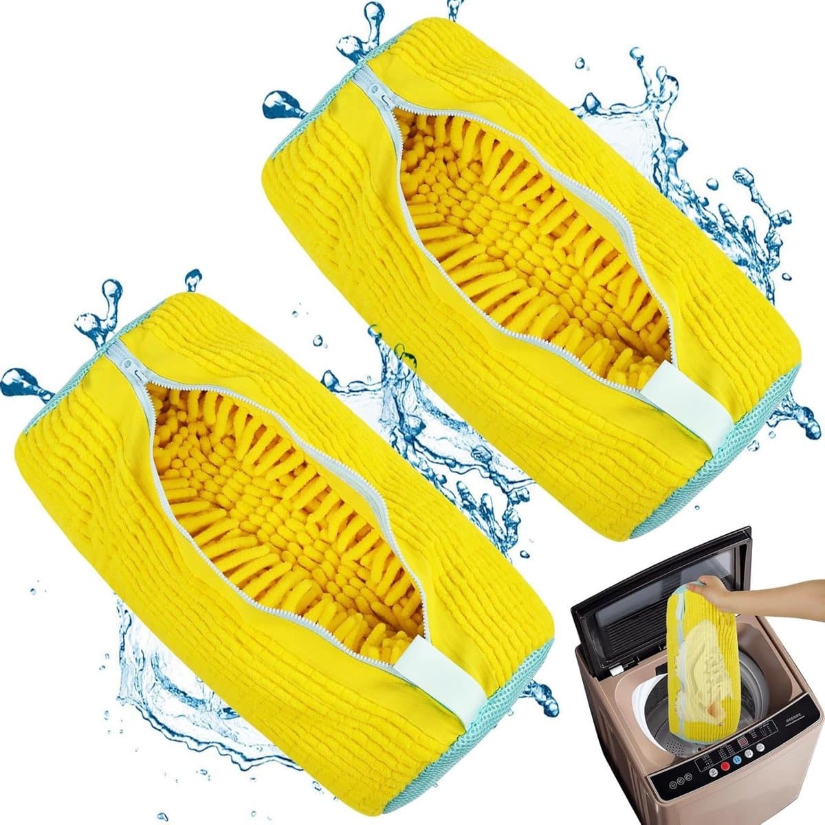 Duurzame Sneaker Waszakken voor de Wasmachine - 2 Stuks, Ideaal voor Schoenreiniging en Onderhoud — afbeelding 1
