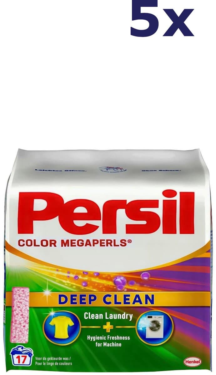 Persil Megaperls Color Waspoeder - Poeder Wasmiddel - Voordeelverpakking - 5 x 17 wasbeurten — afbeelding 1