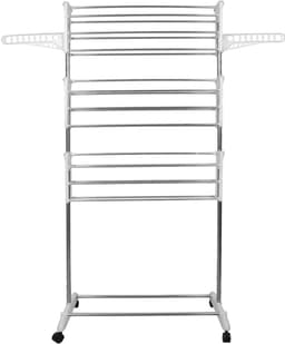 Wasdroger Toren - Droogrek XXL - Kleding Drogen - Ruimtebesparend Ontwerp - 75 x 44 x 158 cm - Wit — thumbnail 5