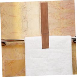 Houten Wasknijpers - Handdoekhouders Clips - Handdoeken Ophangen - Antislip Jumbo Formaat - 4 Stuks - Koffie — thumbnail 2