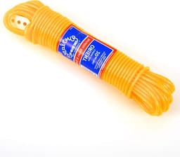 Waslijn - Kledinglijn PVC - Buiten Drogen - Extra Dik - 15 Meter - Geel — thumbnail 1