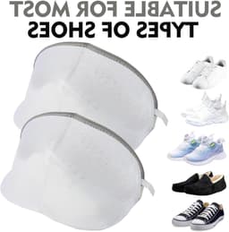Set van 2 Waszakken voor Schoenen, Herbruikbare Mesh Waszakken voor de Wasmachine, Ideaal voor Sportschoenen en Kleding, Diepe Reiniging 24x24x40 cm Grijs — thumbnail 5