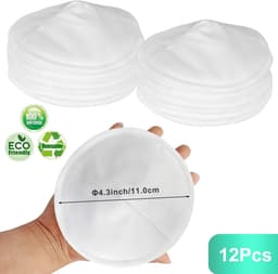 Dailygoods- Borstvoedingspads 12 Stuks - Herbruikbare Bamboe/Katoenen - Zachte/Absorberende - Waszak - 11 cm - Luxe Ontwerp - Zoogkompressen — thumbnail 4