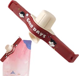 Voedselzak Clips - Keuken Organizer - Vers Houden - Met Schenktuit - 13.7 cm - Rood — thumbnail 5