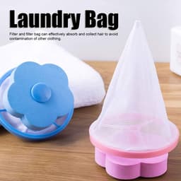 Store_9 - drijvende waslint - herbruikbare wasmachine pluizenvanger - blauw en roze - haarverwijderaar - filterzak - geschikt voor wasserij - 4 stuks — thumbnail 5