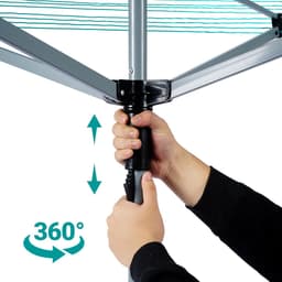 Droogmolen met Voet voor Camping & Thuis - Wasrek Staand - Droogrek Inklapbaar - wasframe — thumbnail 3