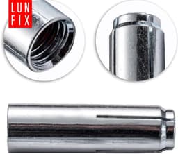 Inslaggankers Set - Slaganker pluggen - Zware Lasten Bevestigen - Gegalvaniseerd Staal - M20 80mm - Zilver — thumbnail 3