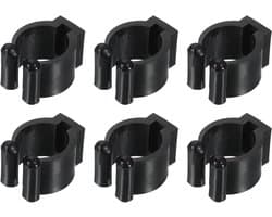 Keu Clips - Hengel Houder - Keu Opslag - Kunststof Materiaal - 6 Stuks - Zwart