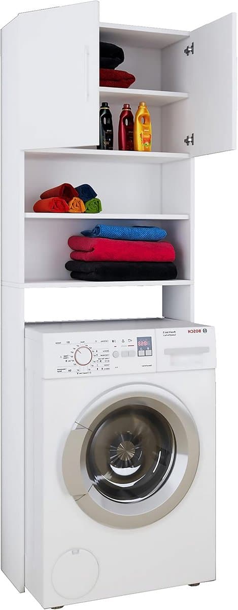 Wasmachine Overbouwkast met Veel Opbergruimte voor Badkamer en Wasruimte — afbeelding 1