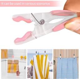 Kledingklemmen - Was knijpers - Kleding drogen - Zachte rubberkop - 30 stuks - Roze en grijs — thumbnail 5