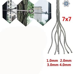 Draadkabel Roestvrij Staal - Waslijn Staalkabel - Hef en Droog - 304 Kwaliteit - 25 Meter 1mm - Zilverkleurig — thumbnail 3