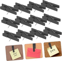 Decoratieve Punaises - Met Clips - Foto's Ophangen - Rustieke Stijl - 50 Stuks - Zwart — thumbnail 3