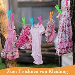 Wasknijpers met Opbergzak - Kledingklemmen Wasgoed Clips - Kleding Drogen - Windbestendig Ontwerp - 52 Stuks - Multicolor — thumbnail 2