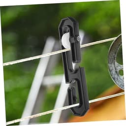 Kledinglijn Separator Tool - Waslijn Organizer - Ruimte Optimaliseren - Efficiënt Touw Management - 1450 cm - Zwart — thumbnail 3