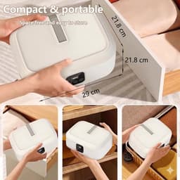 Draagbare Elektrische Kledingdroger – Opvouwbare Wasdroger met UV-Sterilisatie – Compacte Reisdroger voor Appartement, Reizen & Camping — thumbnail 2