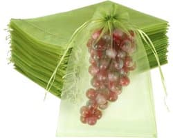 Fruitzakken - Beschermzakken - Fruit Beschermen - Herbruikbaar Gaas - 100 stuks - Fruitgroen — afbeelding 1
