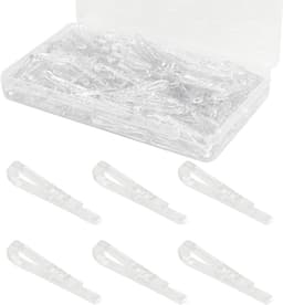 300 Stuks Transparante Kledingknijpers U-vormige Krokodillenclips voor Kleding, Sokken en Dekens — thumbnail 1