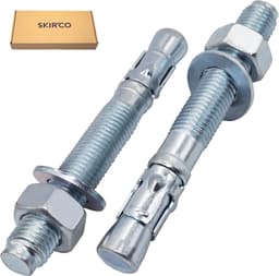 Wigankers - Metalen pluggen - Beton bevestigen - Verzinkt staal - M20 x 160 mm - Zilverkleurig — thumbnail 3