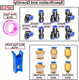 10 meter lucht PU pneumatische slang, 5/16 inch polyurethaan slang, 8mm buitendiameter met 14 pneumatische connectors, slangsnijder en tape — thumbnail 5
