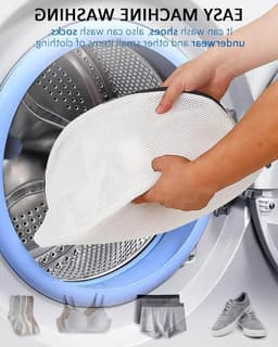 Wasnet voor Schoenen, 2 Stuks, Waszak met Rits voor Sneakers en Sokken, Ideaal voor de Wasmachine (38 x 21 x 23 cm) — thumbnail 2