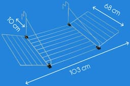 Tomado - Droogrek Tilburg - Voor radiator, balkon, deur of balustrade - 12 meter drooglengte - Ophangbaar - Zilvergrijs - 5 jaar garantie — thumbnail 5