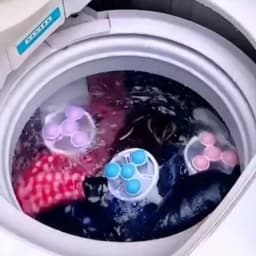 3-Pack Pluisfilters voor de Wasmachine – Haarvangers – Wasballen – Roze/Paars/Blauw – PP/Polyester — thumbnail 2