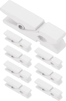 Houten Knijpers - Kleine Clips - Foto's Ophangen - Stevige Grip - 50 Stuks - Wit — thumbnail 1