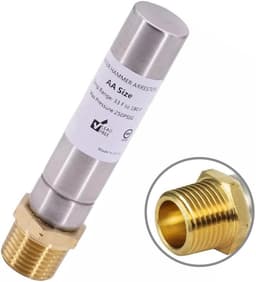 Waterslagdemper Roestvrij Staal - Leidingdemper Keuken - Wasmachine Vaatwasser - Geluidsarm Werken - 1/2 Inch NPT - Zilverkleurig — thumbnail 2