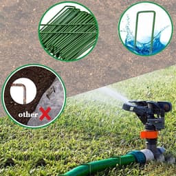 Dailygoods- Tuinharingen 15CM - U-vormige Nagelpennen - Grondankers - Tuinbeveiliging - Onkruidbestrijding - Duurzaam Gegalvaniseerd Staal — thumbnail 5
