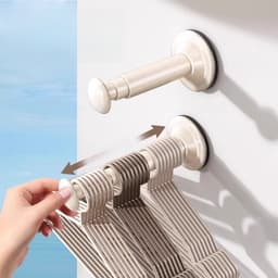 Twee uitschuifbare wasrekken met zuignappen. Ruimtebesparend, wandmontage, opvouwbaar, geschikt voor gebruik op het balkon, ideaal voor het opbergen van spullen in de badkamer en het ophangen van sieraden, windjacks, badkameraccessoires — thumbnail 1