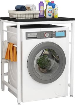 Opbergrek Boven Wasmachine en Droger - Vrijstaand Badkamer Rek Opslag — thumbnail 1
