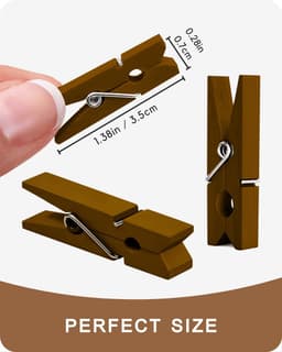 100 Stuks Kleine Gekleurde Houten Wasknijpers 3,5 cm voor Foto's en Knutselen — thumbnail 4