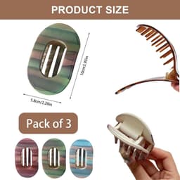 Set van 3 Platte Haarspeldjes met Klem - Duckbill Model voor Dik en Dun Haar — thumbnail 4