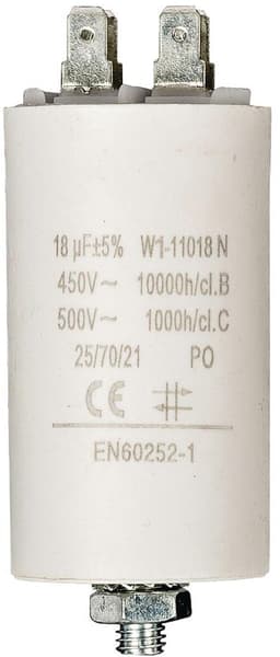 Fixapart W1-11018N Condensator 18.0 uf / 450 V + Aarde — thumbnail 2