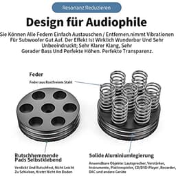 High-end luidsprekervoeten trilingsdempers - 4 stuks aluminium en antislip rubber — thumbnail 5