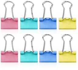 Binder Clips 100 Stuks - Gekleurde Metalen Mini Foldback Clips - 15mm — thumbnail 1