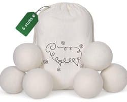 Goodivery® - Droogballen - Aroma Diffuser - Wol Drogerballen - Pakket van 6, XL - 100% Handgemaakte Nieuw-Zeelandse Wol - Natuurlijke Wasverzachter - 23x14x8cm - Wit