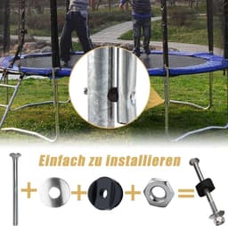 Allecto plus - Trampolineschroeven 12 stuks voor grote en kleine trampolines - Reserveonderdelen - Schroeven en afstandhouders - Accessoires en bevestiging — thumbnail 5