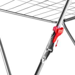 Droogrek, 180 x 55 x 101 cm - luchtstroomwasrek, wasdroger met antislipvoeten, vleugelwasdroger, kleding - Zilver Kadax — thumbnail 5