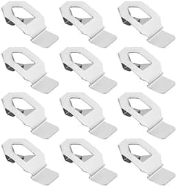 12 Stuks Foto Frame Clips Hangers voor Kunstwerken - Metalen Lente Bevestigingsclips - 26x12mm - Zilver — thumbnail 1