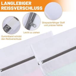 Wasnet voor wasmachine 4 stuks - 30 x 40 cm - Waszak Laundry Bag met ritssluiting voor overhemden, ondergoed, babykleding — thumbnail 3
