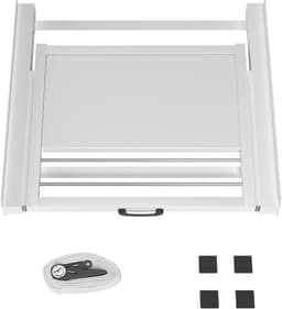 Wasdroger Spacer - Wasstapelaar Tussenstuk - Ruimte Besparen - Uittrekbare Droogrek - 60 cm Breed - Wit — thumbnail 4