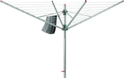 Droogmolen Buiten - Wasrek - Was Drogen - Extra Stabiel - 60 Meter Lijn - Zilver Grijs — thumbnail 1