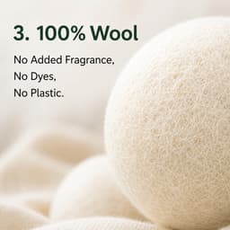 SnelShoppen - Droogballen Wol 8 Stuks 7 cm Herbruikbaar voor Wasdroger met Opbergtas 100% Schapenwol voor Donsjacks Beddengoed Handdoeken en Kleding — thumbnail 3