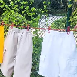 Camping Waslijn - Reis Waslijnen - Kleding Drogen - Winddicht Anti-slip - Tot 3.7 Meter - Rood — thumbnail 3
