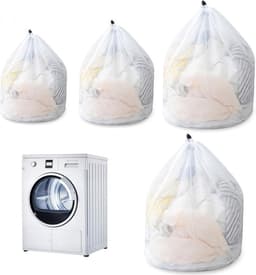 Wasnetten voor wasmachine - Herbruikbare waszakken, fijnmazig ontwerp voor delicate kleding zoals truien, jeans en blouses - Set van 4 stuks — thumbnail 1