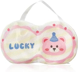 Herbruikbare waszak voor wasmachine met schattig berenontwerp voor bh's en lingerie, 32.5x19.5 cm, ideaal voor delicate was. — thumbnail 1