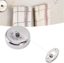 Intrekbare Waslijn - Waslijn Binnen Buiten - Kleding Drogen - Roestvrij Staal Nylon Koord - 28 Meter - Zilver — thumbnail 2